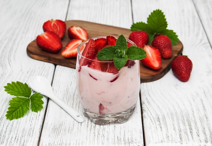 🍓 Mousse de Fresa Saludable: Listo en 1 Minuto